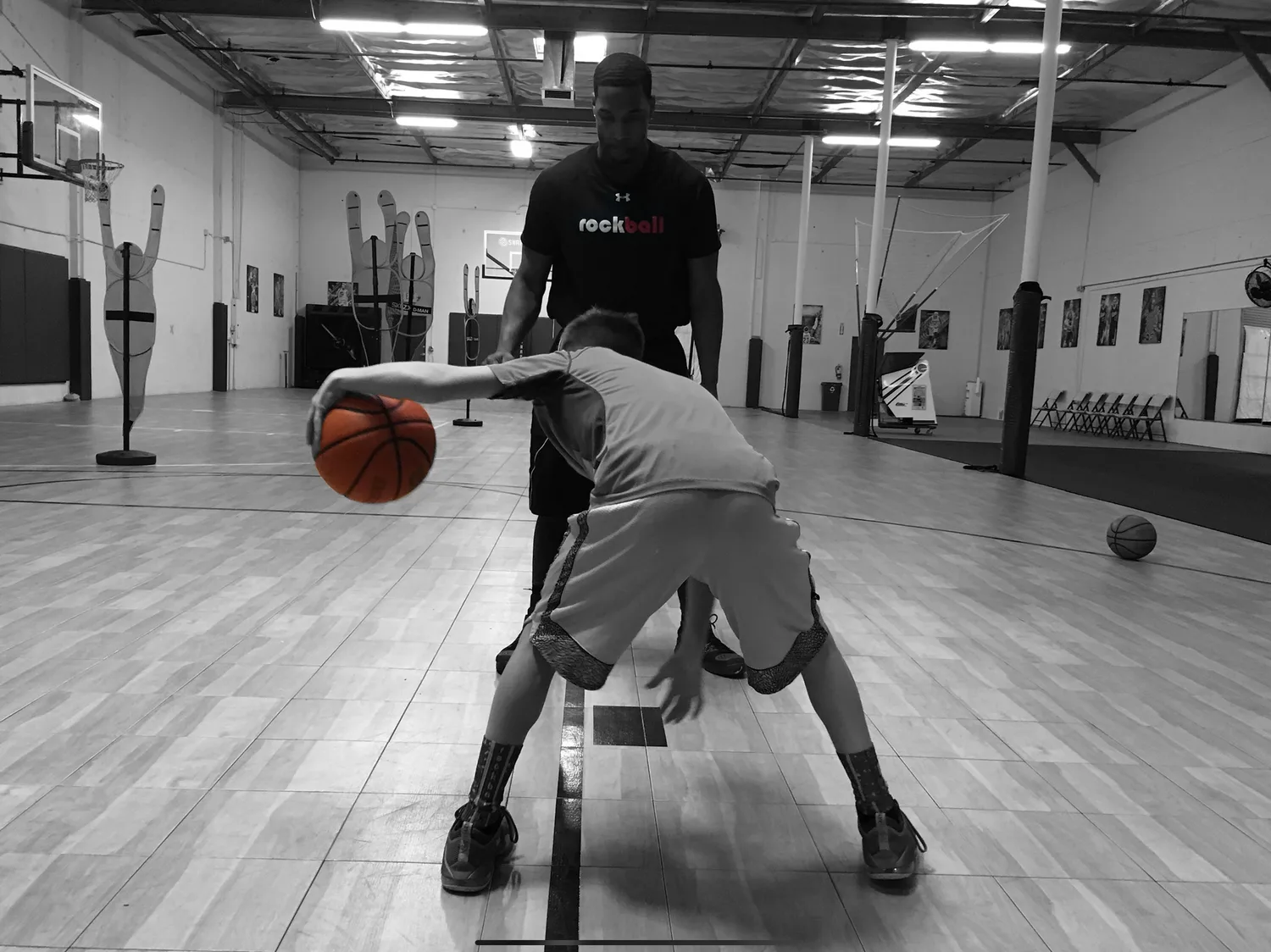 Players training on the court at Rockball in Rancho Cordova