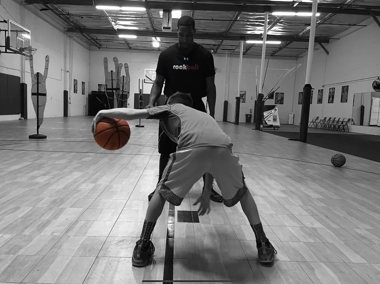 One-on-one individual basketball training at Rockball